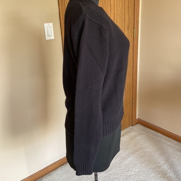 Merona Cotton Argyle Sweater Black and Gray Medium - Picture 3 of 8